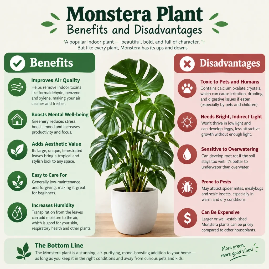 Monstera Plant Benefits and Disadvantages