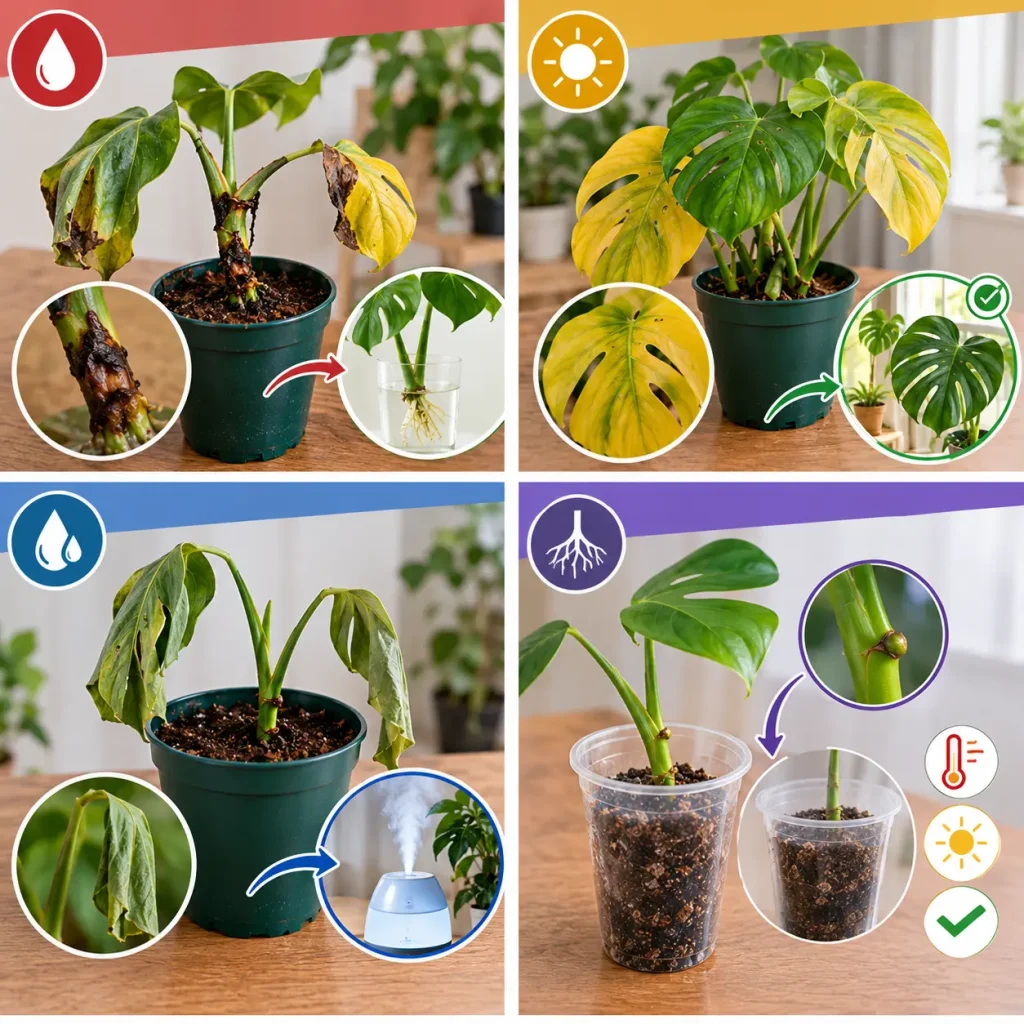 common problems during monstera soil propagation